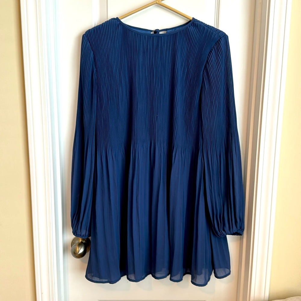 Lined navy dress